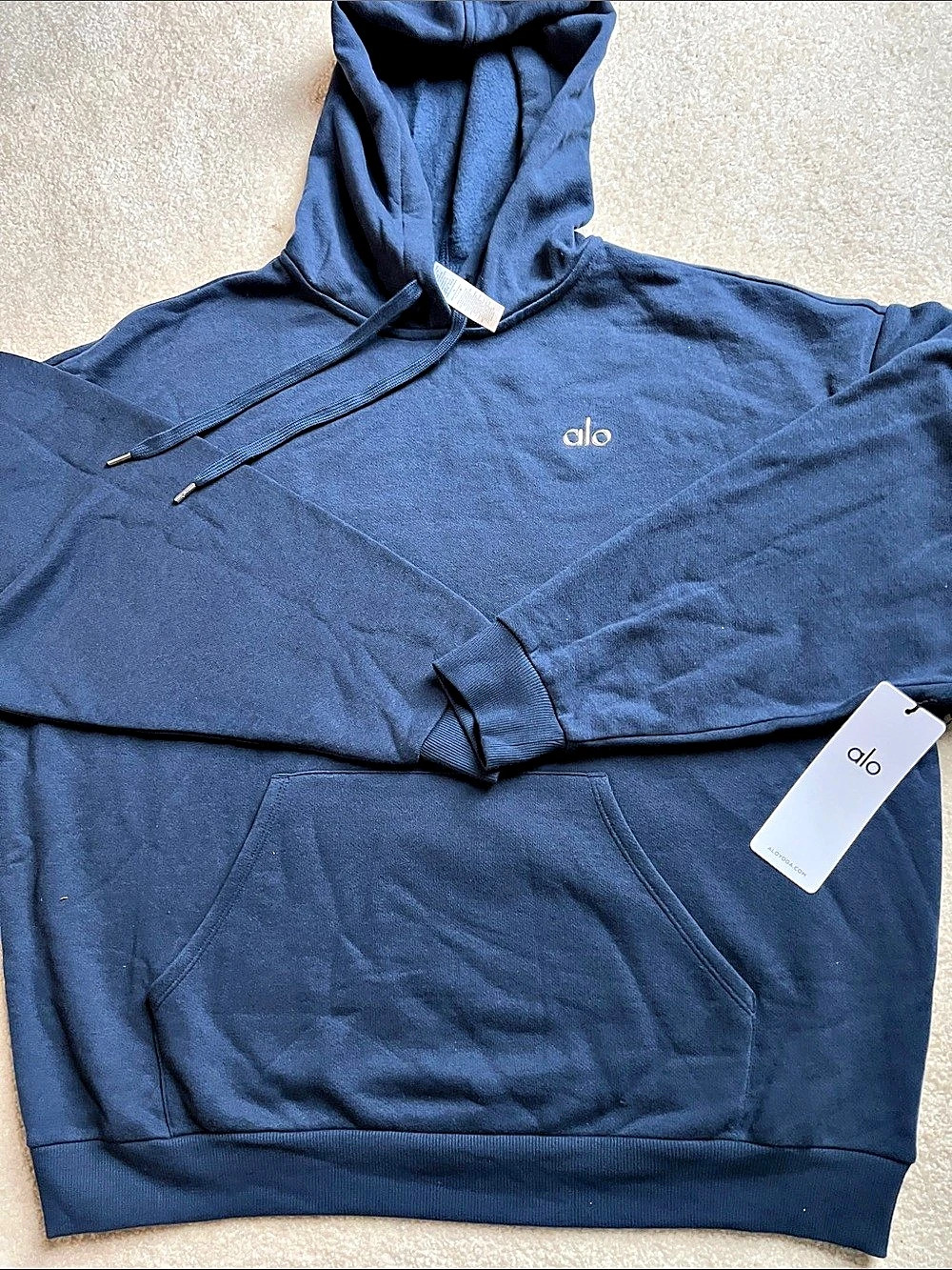 Alo Yoga Accolade Hoodie in Navy Blue Size Large NWT